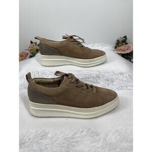 Naturalizer Yarina Sneaker Womens 7.5M Brown Genuine Leather Normcore Athleisure